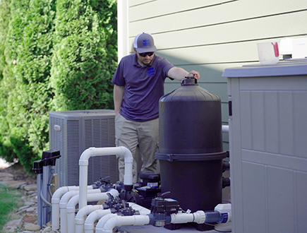 Pool equipment repair by Aqua Shop