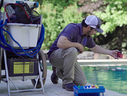 Aqua Shop pool service call technician